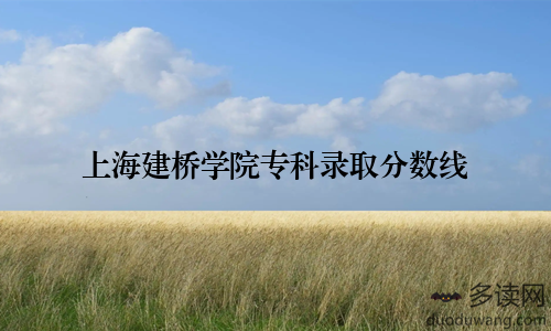 上海建桥学院专科录取分数线