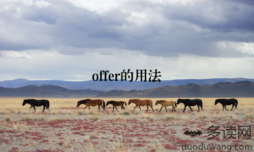 offer的用法