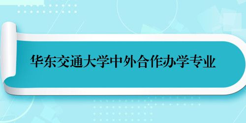 华东交通大学中外合作办学专业