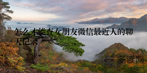 怎么才能查女朋友微信最近人的聊天记录