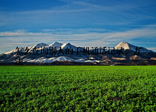 怎么查询别人的手机通话记录,方法