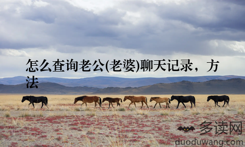 怎么查询老公(老婆)聊天记录，方法