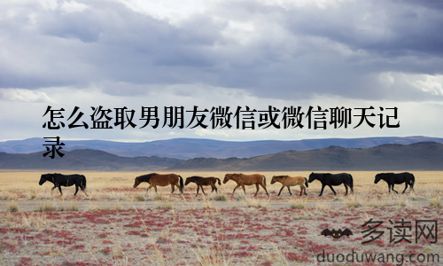 怎么盗取男朋友微信或微信聊天记录