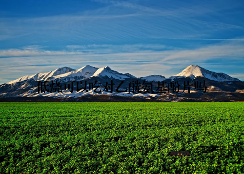 低烧可以吃对乙酰氨基酚片吗