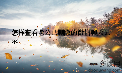 怎样查看老公已删除的微信聊天记录