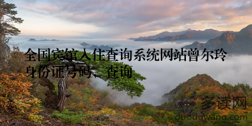 全国宾馆入住查询系统网站曾尔玲身份证号码，查询