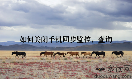 如何关闭手机同步监控，查询