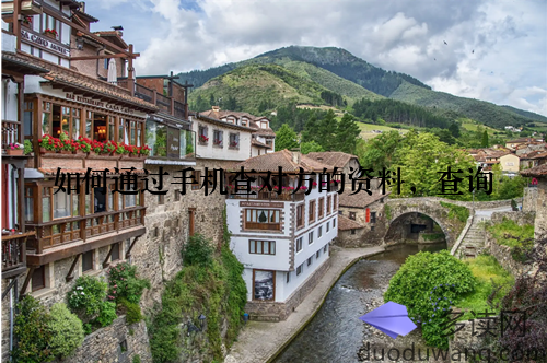 如何通过手机查对方的资料,查询