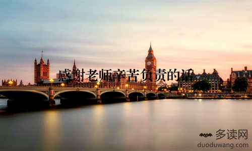 感谢老师辛苦负责的话