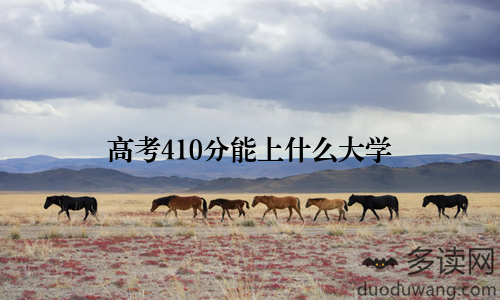 高考410分能上什么大学