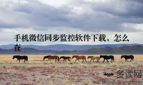 手机微信同步监控软件下载,怎么查
