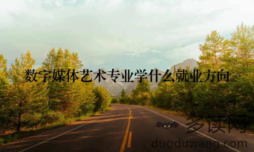 数字媒体艺术专业学什么就业方向