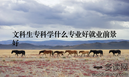 文科生专科学什么专业好就业前景好