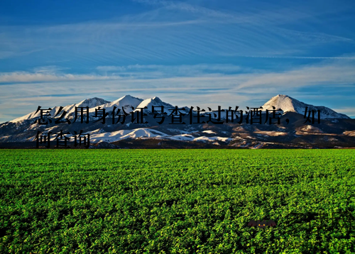 怎么用身份证号查住过的酒店,如何查询