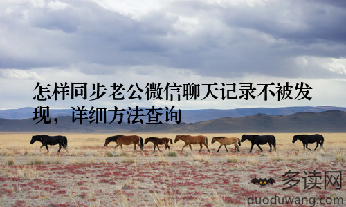 怎样同步老公微信聊天记录不被发现，详细方法查询