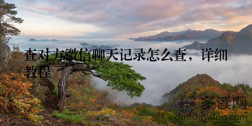 查对方微信聊天记录怎么查，详细教程