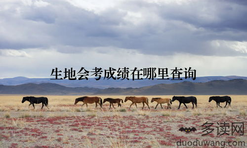 生地会考成绩在哪里查询