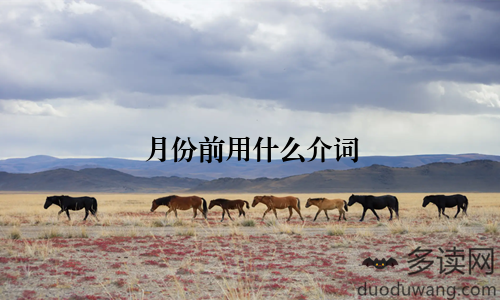 月份前用什么介词