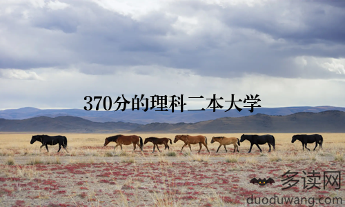 370分的理科二本大学