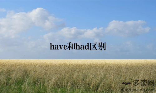 have和had区别