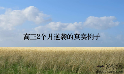 高三2个月逆袭的真实例子