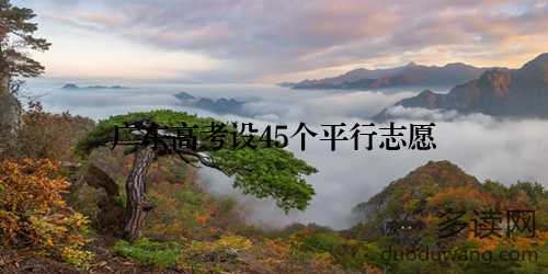 广东高考设45个平行志愿