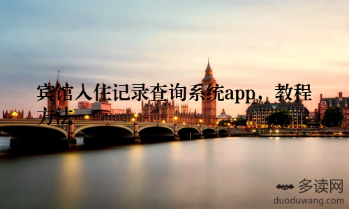 宾馆入住记录查询系统app，教程方法