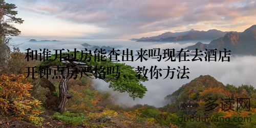 和谁开过房能查出来吗现在去酒店开钟点房严格吗，教你方法