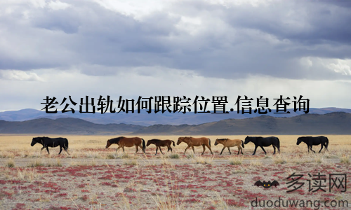 老公出轨如何跟踪位置.信息查询