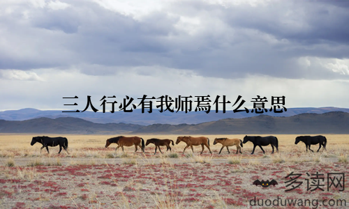 三人行必有我师焉什么意思