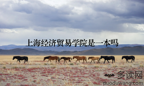 上海经济贸易学院是一本吗