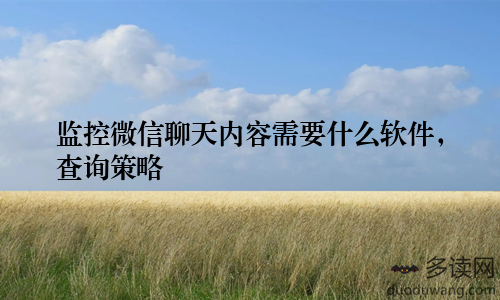 监控微信聊天内容需要什么软件，查询策略