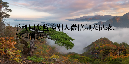 手机同步监控别人微信聊天记录，教程信息