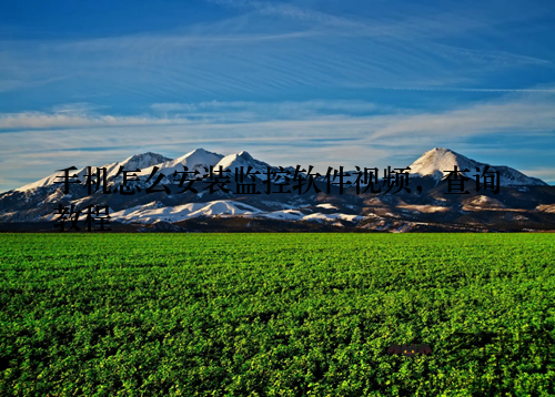 手机怎么安装监控软件视频，查询教程