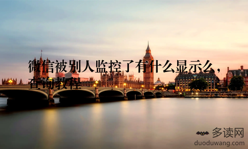 微信被别人监控了有什么显示么，查询教程