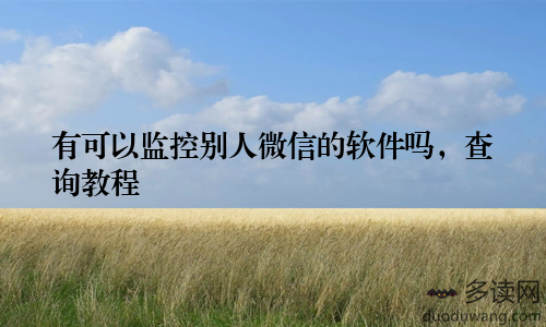 有可以监控别人微信的软件吗，查询教程