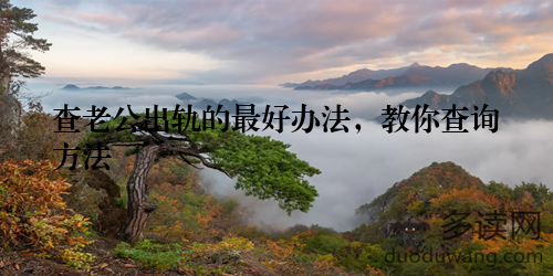 查老公出轨的最好办法，教你查询方法