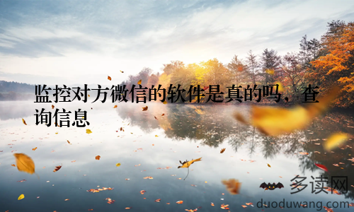 监控对方微信的软件是真的吗，查询信息