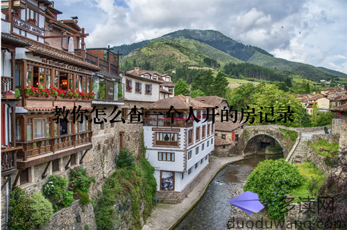 教你怎么查一个人开的房记录