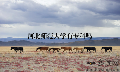 河北师范大学有专科吗