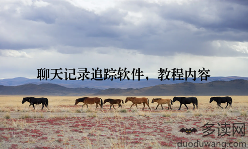 聊天记录追踪软件，教程内容