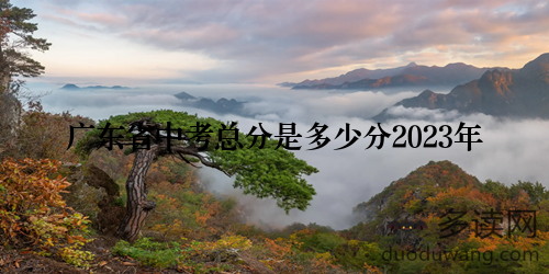 广东省中考总分是多少分2023年