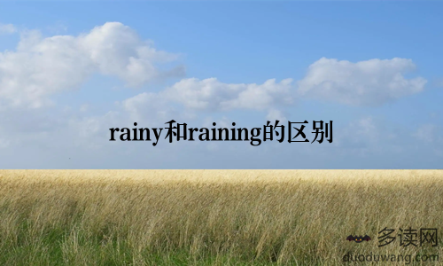 rainy和raining的区别