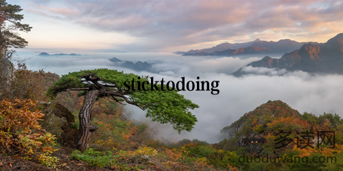 sticktodoing