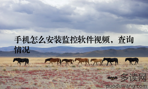 手机怎么安装监控软件视频，查询情况