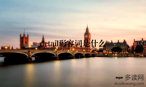 detail形容词是什么