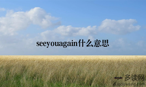 seeyouagain什么意思