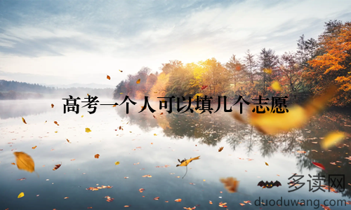 高考一个人可以填几个志愿