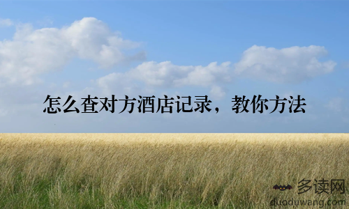 怎么查对方酒店记录，教你方法