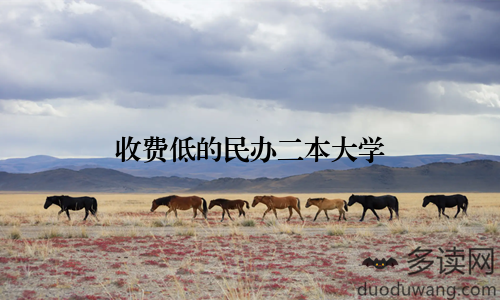 收费低的民办二本大学